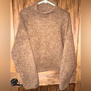 Blu Pepper Women's Brown Turtleneck Sweater